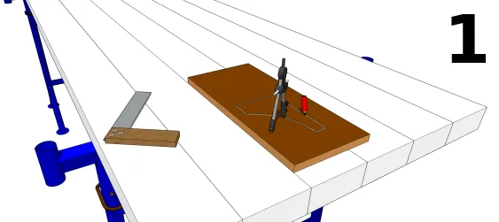 Zeichnen des Profils der Schablone