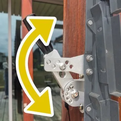 Blade Locker: Lamellen-Betätiger/Arretierer mit 5 Positionen, für senkrechtes Paneel - Réf. BLADE-LOCKER