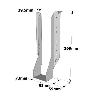 IUSE Balkenträger mit Seitenflanschen - Réf. IUSE299/73
