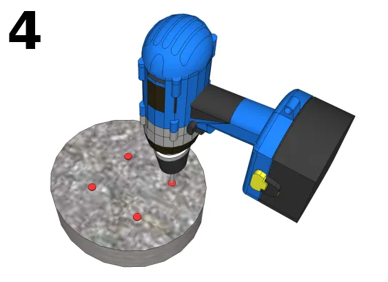 Avant trou pour les chevilles