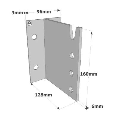 T-Balkenträger für HOLZ/BETON/STAHL - Réf. BTC160-B