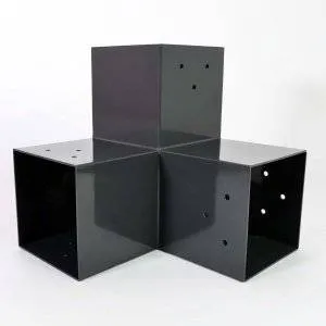 Übersicht über den SUNDIY Anthrazit RAL 7016 Verbinder – 120 mm L-förmig für 3 Richtungen