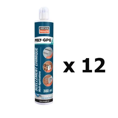 Verbundmörtelsystem mit skalierter Füllstandsanzeige - Farbe BEIGE - 300ml - Réf. POLYGPG+300B-FR_12