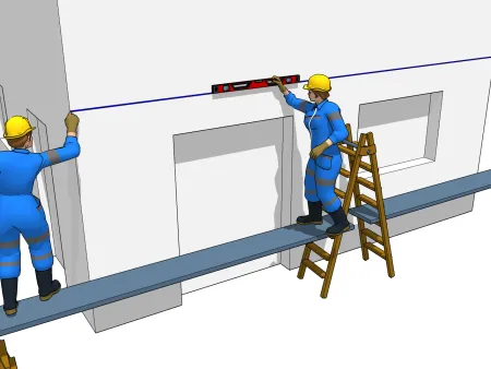 Die Verlegung einer Wandpfette