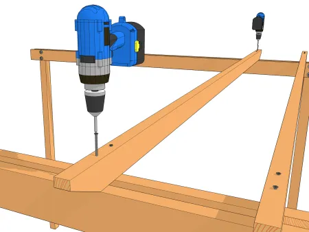 Einbau und Befestigung der Dachsparren