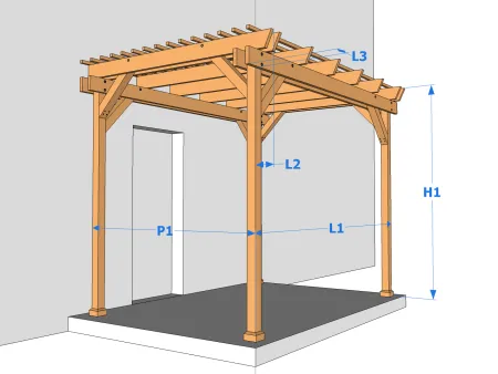 Eine einfache und billige (aber hochwertige!) Holzpergola.