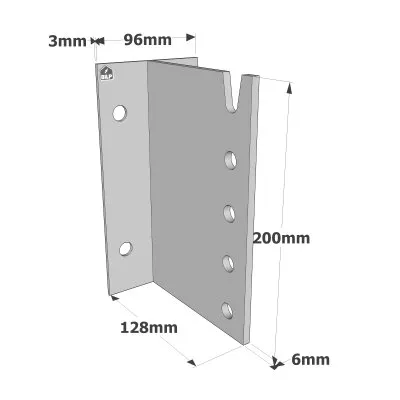 T-Balkenträger für HOLZ/BETON/STAHL - Réf. BTC200-B