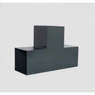 Bild des SUNDIY Anthrazit RAL7016-Steckers – 90 mm T-Form, 3 Richtungen