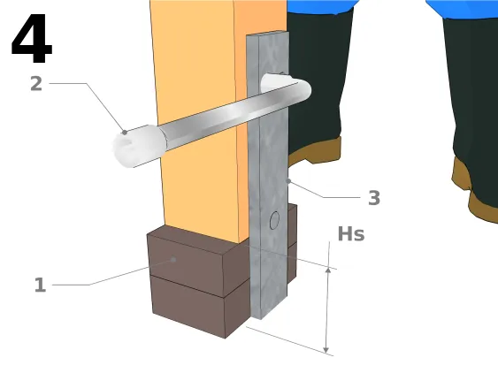 Befestigen Sie die Sechskant-Holzschrauben sicher bis zur Ablehnung.