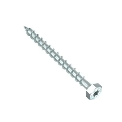 HECO-TOPIX-plus, Kombi-Sechskantkopf, Sechskantkopf + T-Antrieb, Vollgewinde, weiß verzinkt, A3K - Réf. 61262