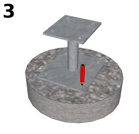 Repérage de l’emplacement des trous