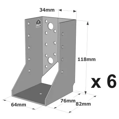 Balkenschuhe mit innenliegenden Schenkeln, SAI CLASSIC-Serie (Dicke 2 mm) - Réf. SAI300/64/2_6