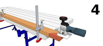 Schneiden Sie den Sparren aus