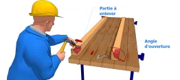 Créer une encoche sur le poteau