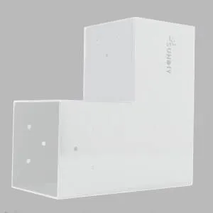 Bild des SUNDIY Anthrazit RAL9010-Steckers – 90 mm L-Form, 2 Richtungen