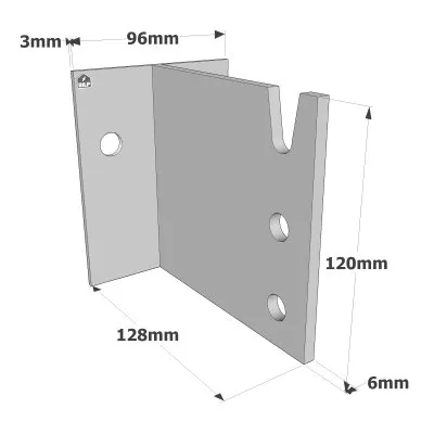 T-Balkenträger für HOLZ/BETON/STAHL - Réf. BTC120-B