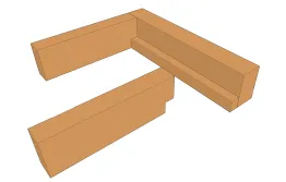 Assemblage à paume avec tasseau