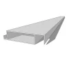 XL-Aluminiumblatt 29 mm, Länge 2m35, RAL9010 strukturiertes Verkehrsweiß - Réf. SND-L-A-27-235-9010