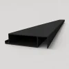 XL-Aluminiumblatt 29 mm, Länge 2 m, RAL9005 strukturiertes Mattschwarz - Réf. SND-L-A-27-200-9005