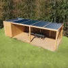 Poolhaus ausgestattet mit SUNDIY 20 mm Mechanismen und Aluminiumlamellen in der Farbe RAL 7016